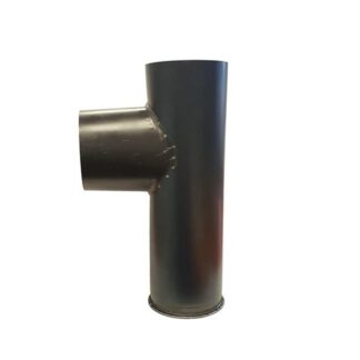 Ø 125 mm geblauwd T-stuk 90° + deksel